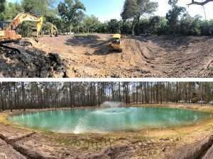 pond dug during and after